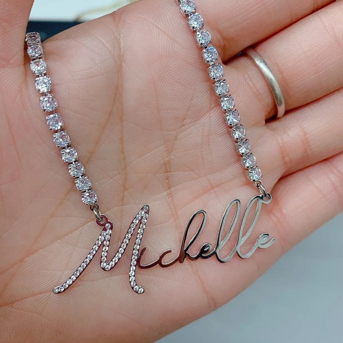 Tennis Chain Name Necklace
