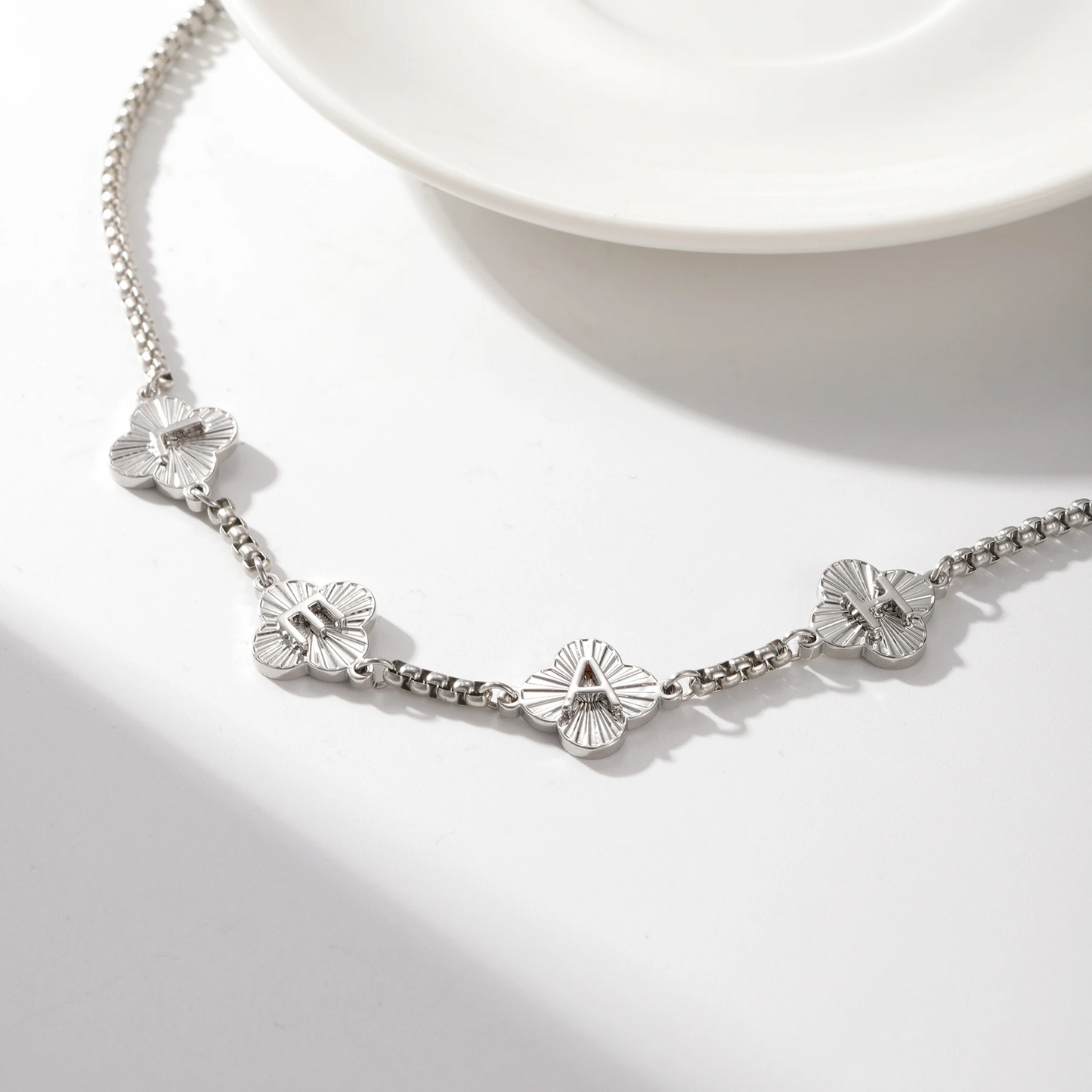 Signature Clover Letter Necklace