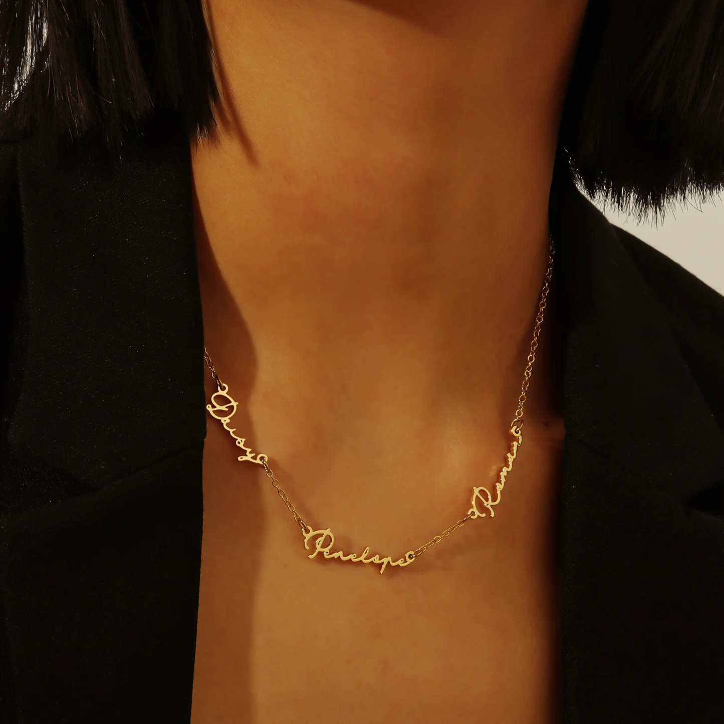 Dainty Multiple Name Necklace