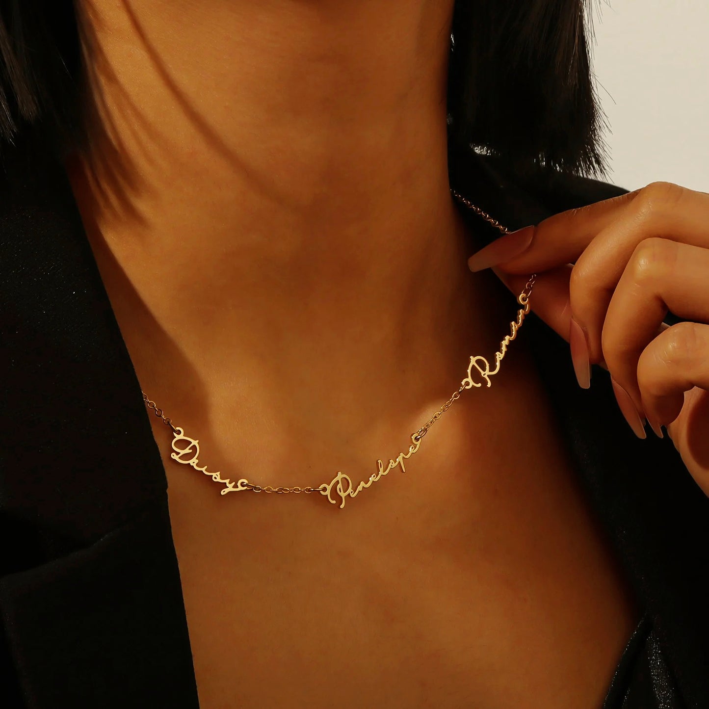 Dainty Multiple Name Necklace