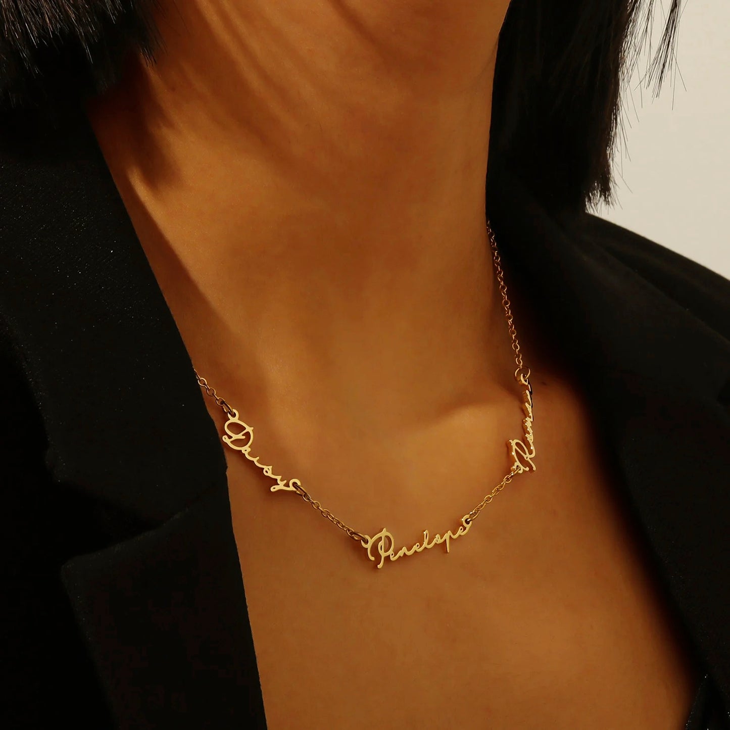 Dainty Multiple Name Necklace