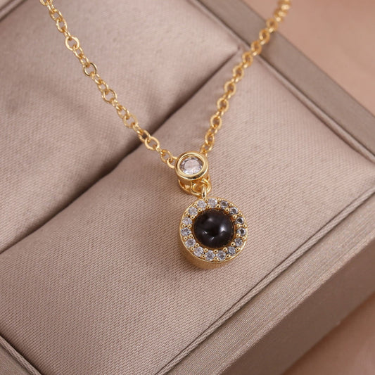 Photo Projection Necklace: Hidden Picture Pendant, Stainless Steel Keepsake