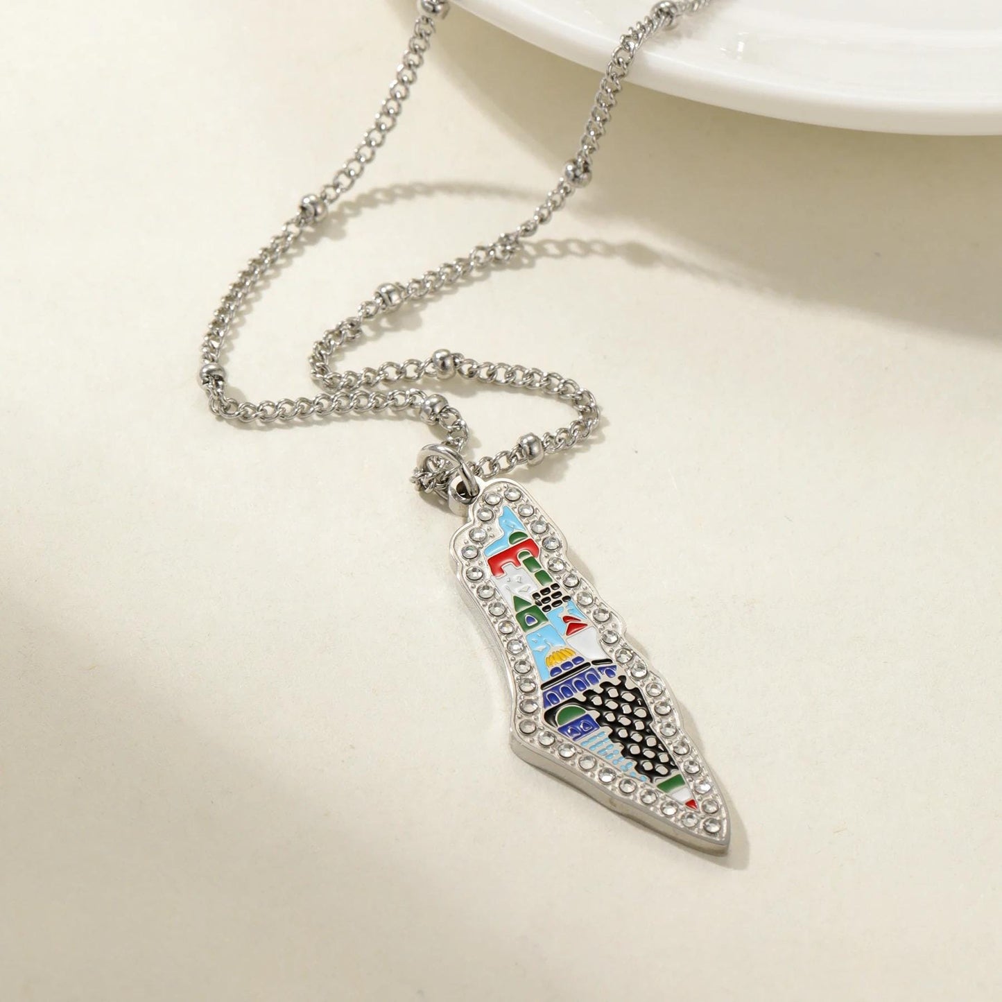 Palestine Map Necklace: Heritage Jewelry, Everyday Wear