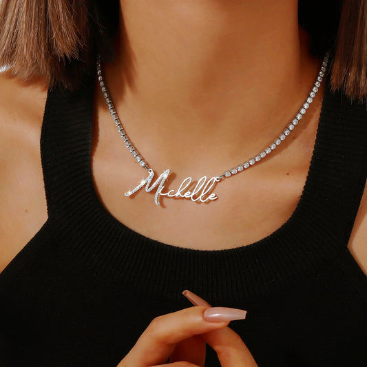 Tennis Chain Name Necklace
