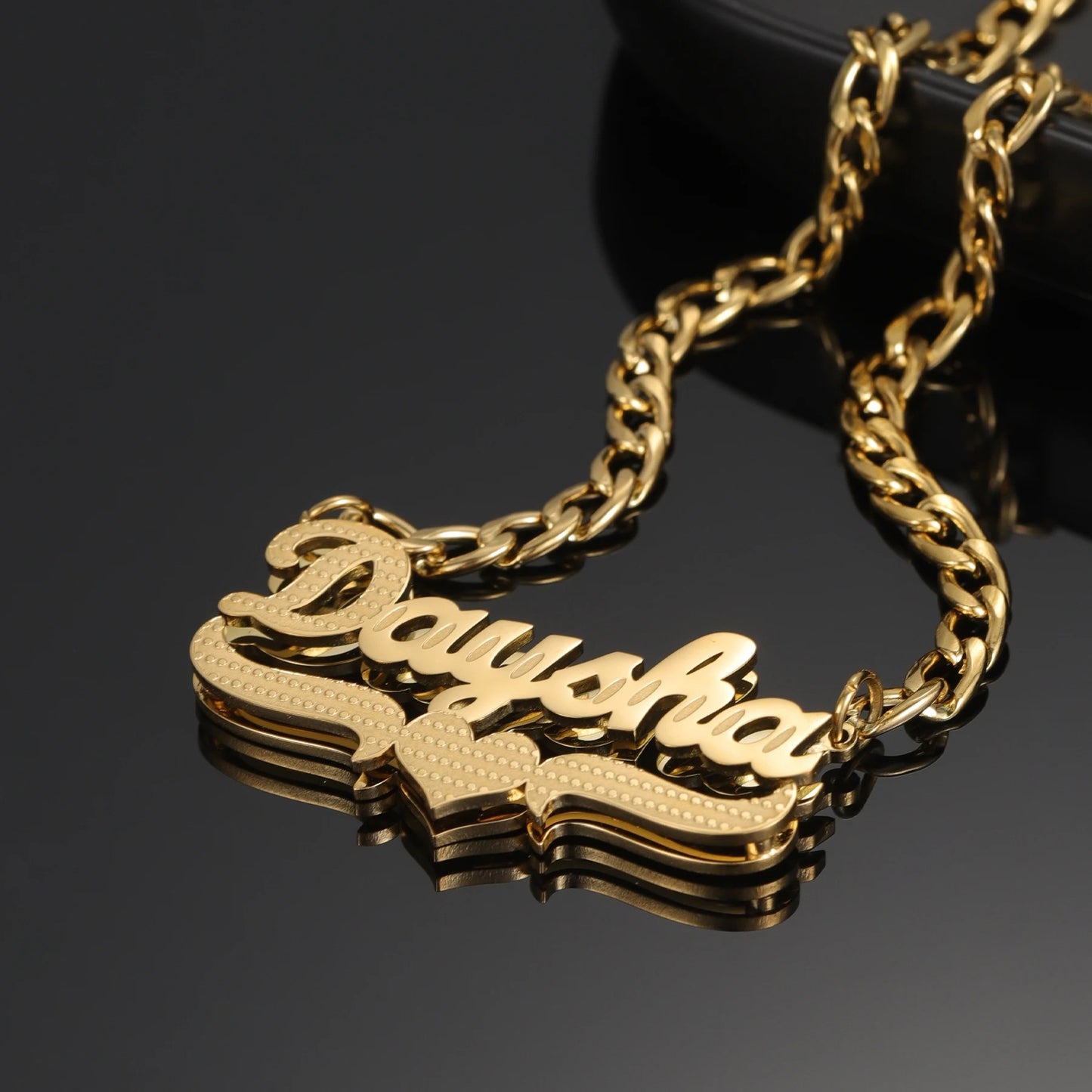 Double Plated Name Necklace & Bracelet Set