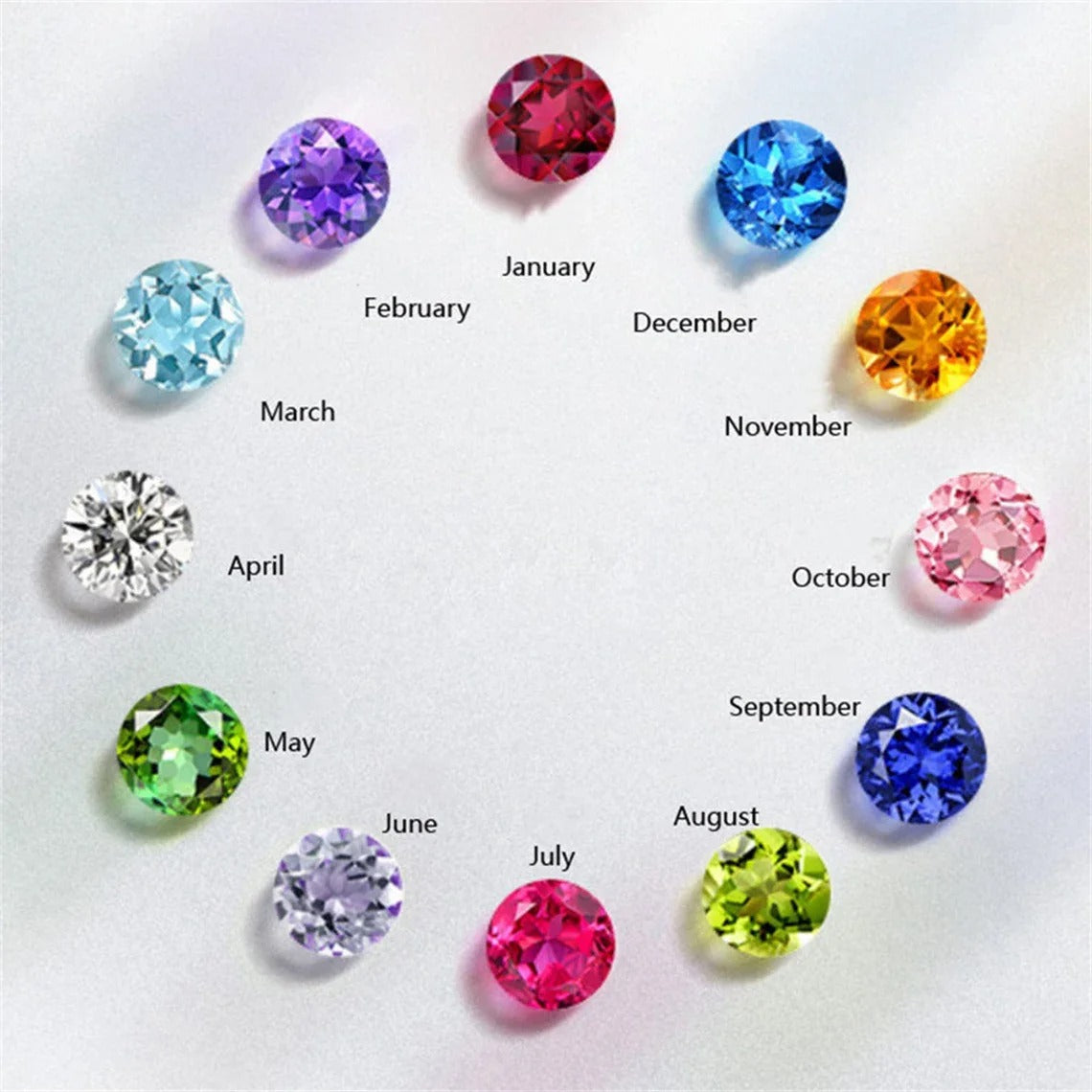 Classic Nameplate Necklace with Heart Birthstone