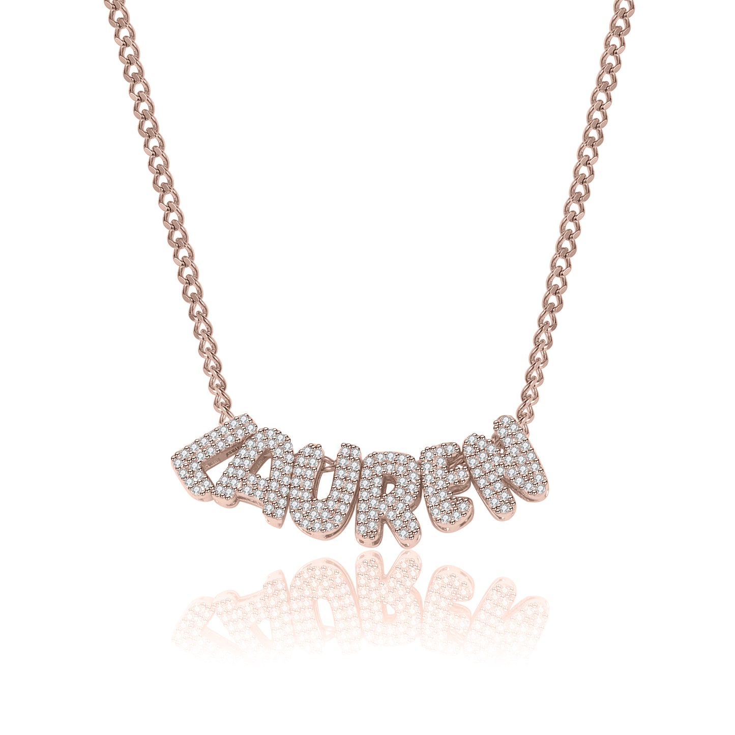 Sparkling Bubble Letter Necklace