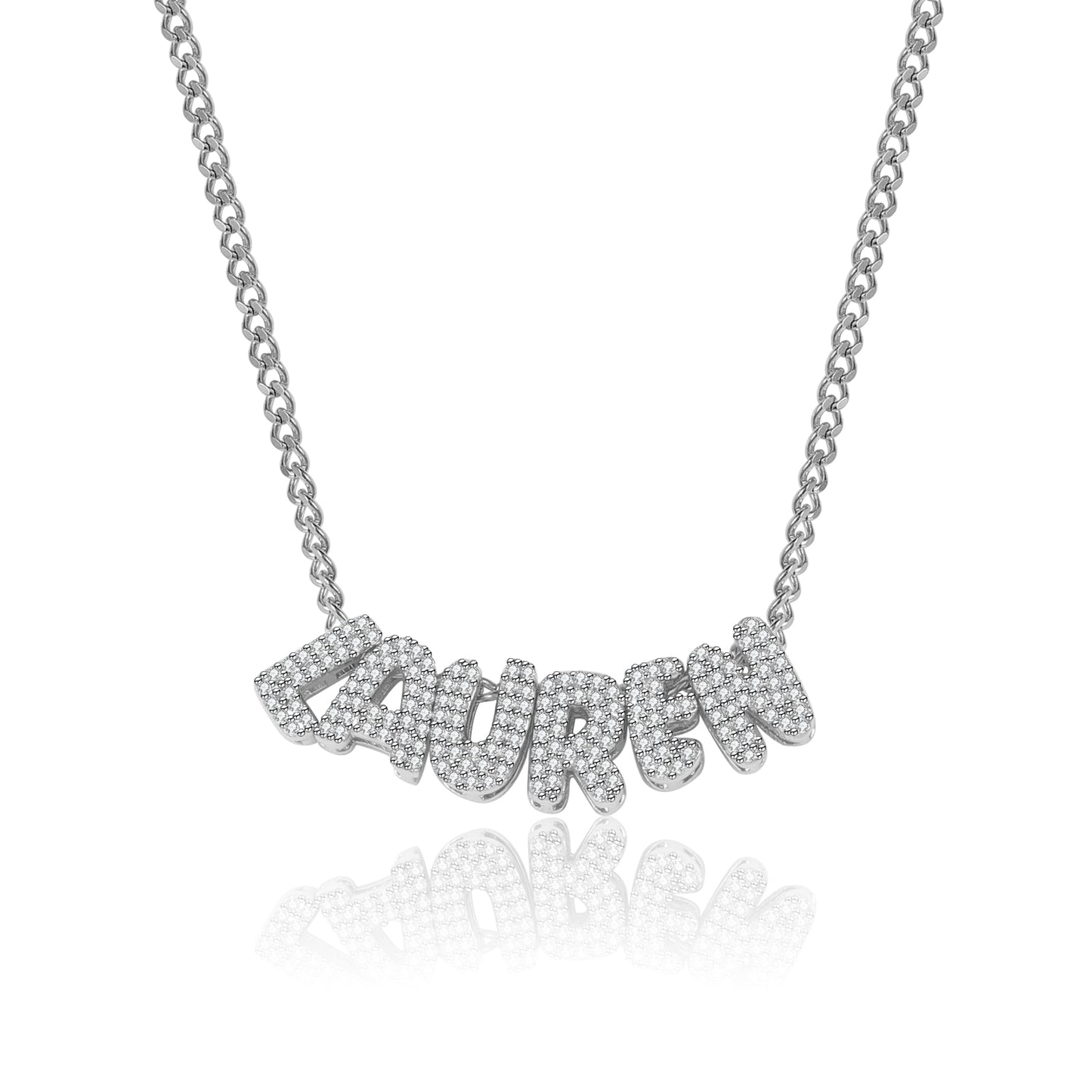 Sparkling Bubble Letter Necklace