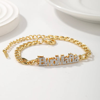 Bold Double Plated Name Bracelet