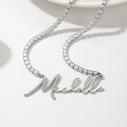 Tennis Chain Name Necklace