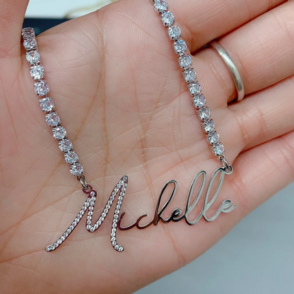 Tennis Chain Name Necklace