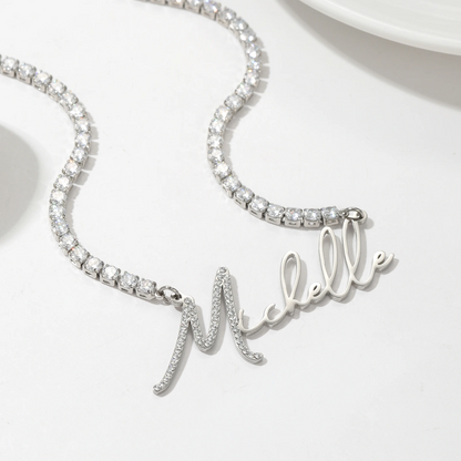 Tennis Chain Name Necklace
