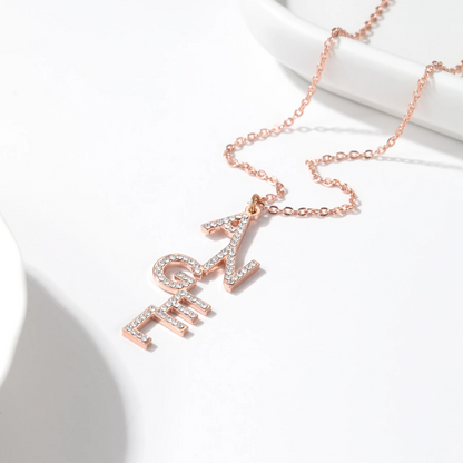 Diamond Letter Drop Necklace