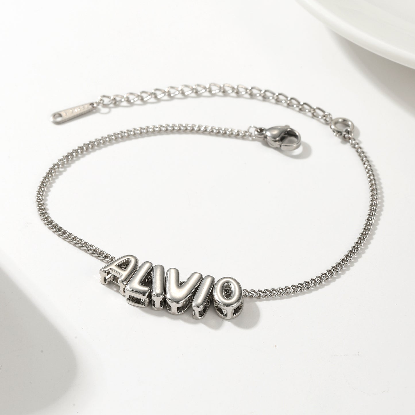 Classic Bubble Letters Name Bracelet