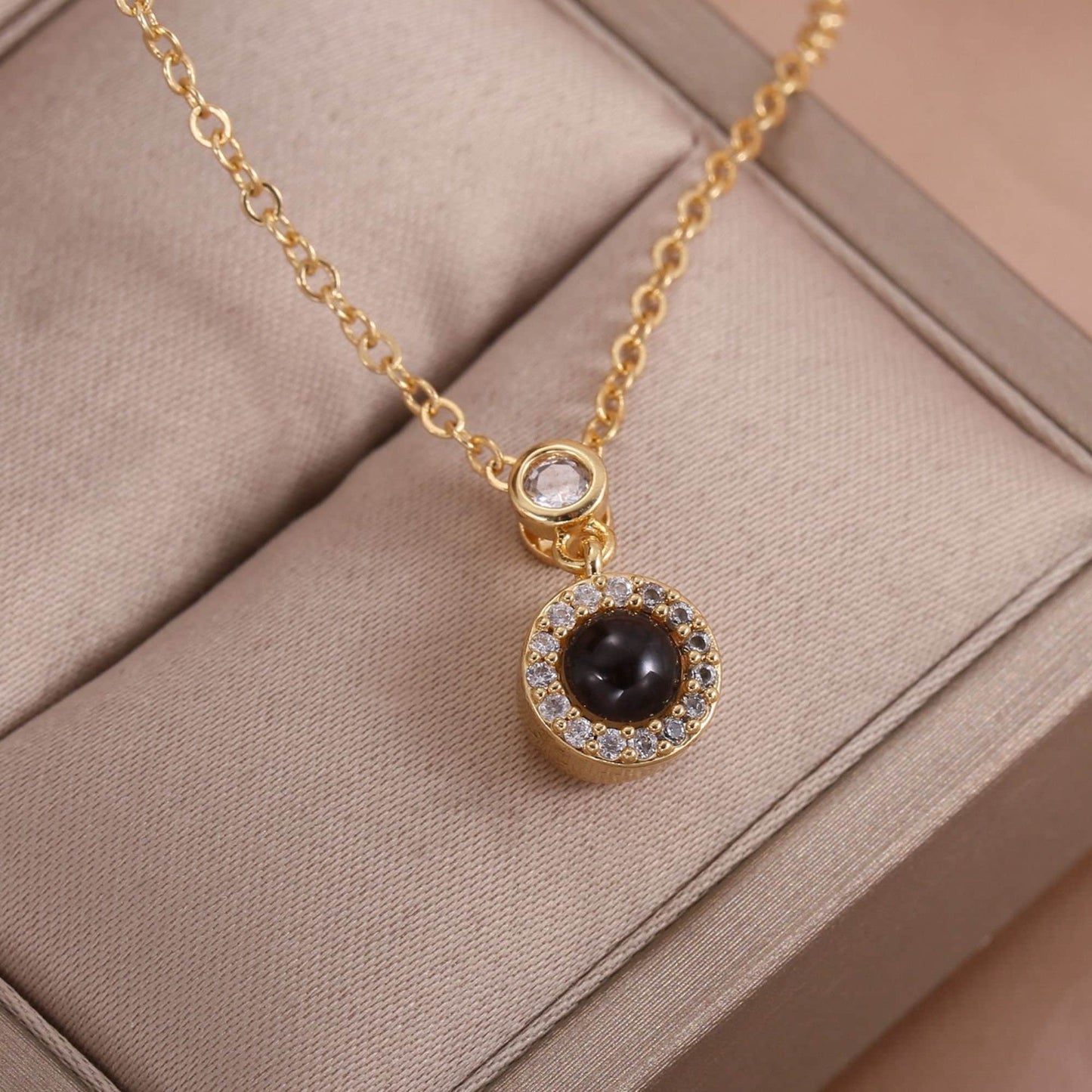 Photo Projection Necklace: Hidden Picture Pendant, Stainless Steel Keepsake