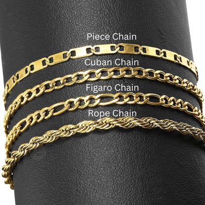 Personalized Two-Name Necklace: 18k Gold Plated Stainless Steel