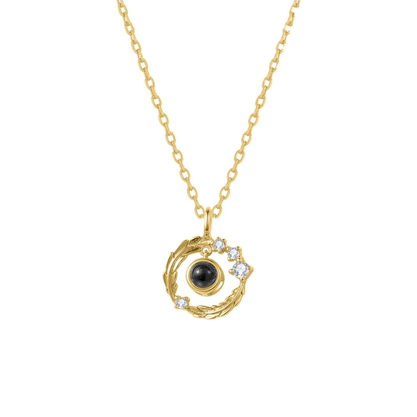 Custom Photo Projection Necklace: Memorial Locket, Stainless Steel or 925 Sterling Silver