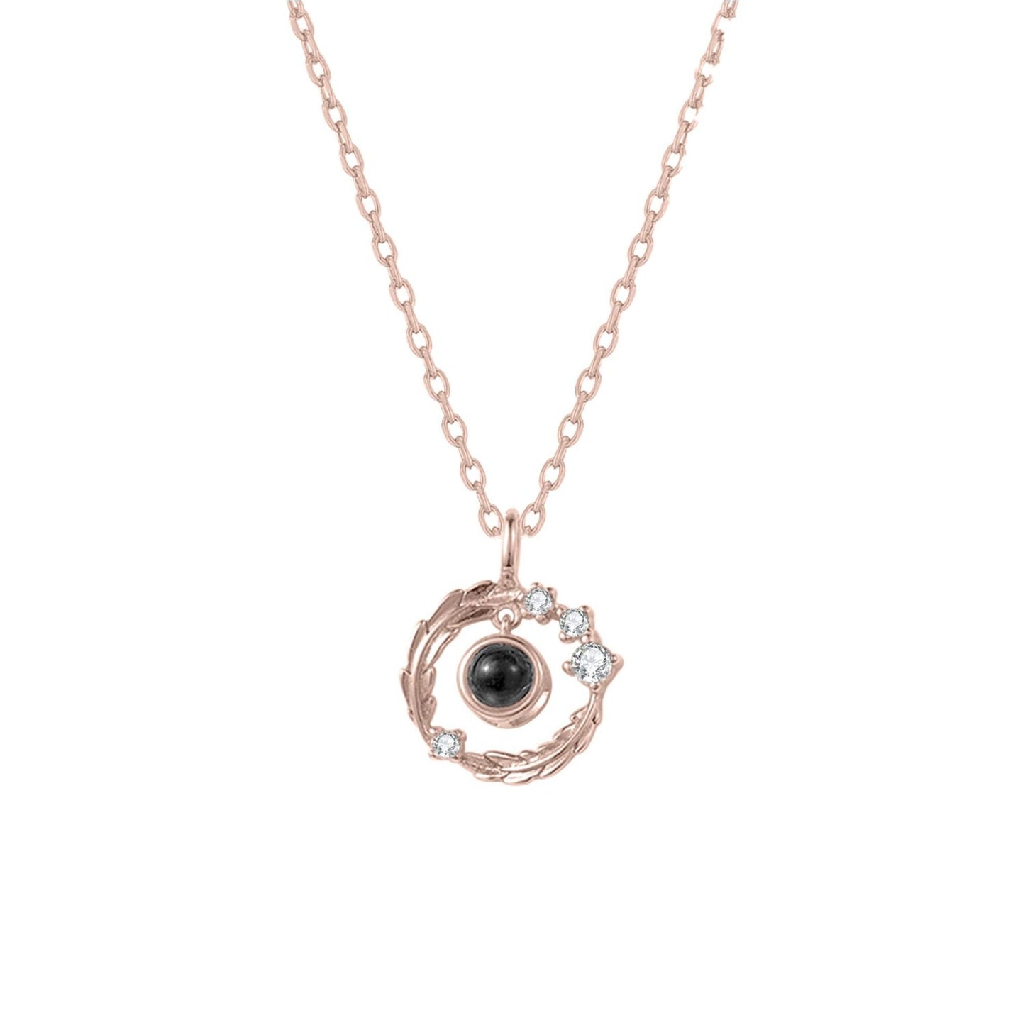 Sterling Silver Photo Projection Necklace: Personalized Memorial Jewelry