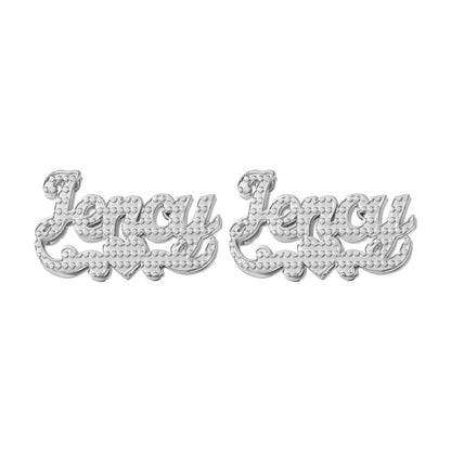 Personalized Name Stud Earrings: Double Plated Waterproof Jewelry