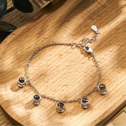 Photo Projection Bracelet: Memorial Jewelry, Gifts for Family, Couples Bracelets