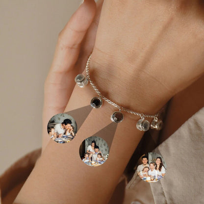Photo Projection Bracelet: Memorial Jewelry, Gifts for Family, Couples Bracelets