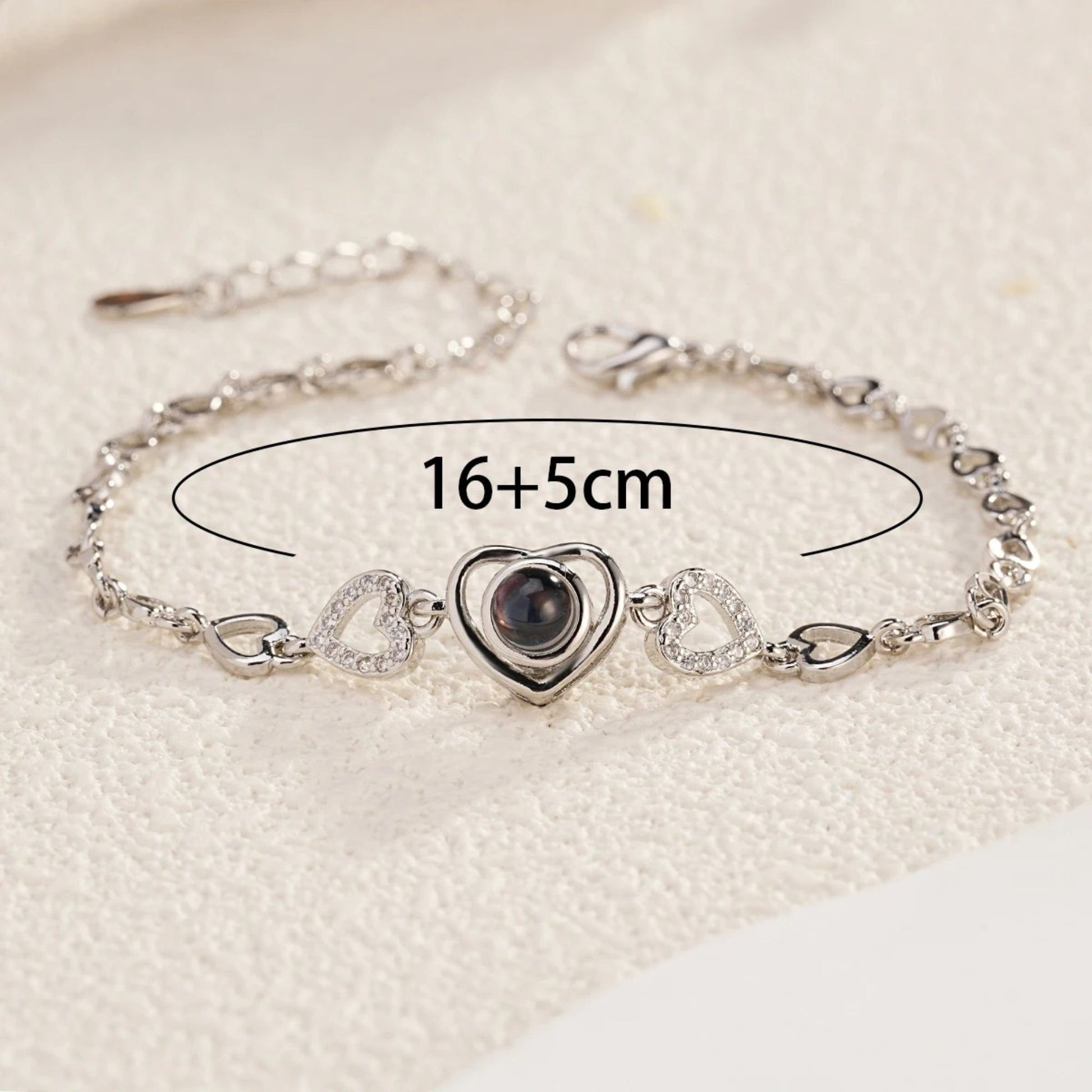 Custom Photo Projection Bracelet: Sterling Silver Pet Memorial Jewelry
