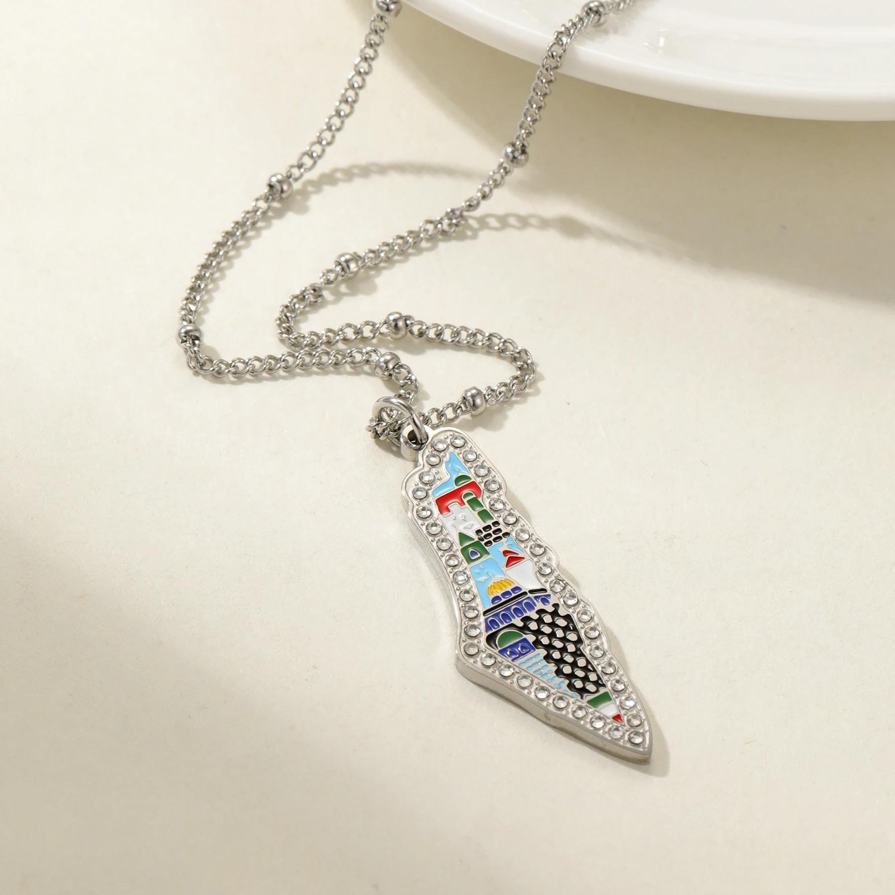 Palestine Map Necklace: Heritage Jewelry, Everyday Wear