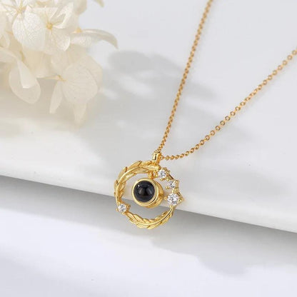 Custom Photo Projection Necklace: Memorial Locket, Stainless Steel or 925 Sterling Silver