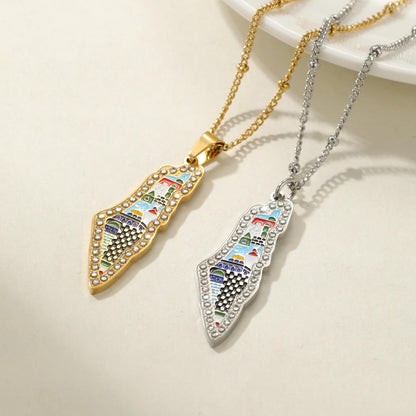 Palestine Map Necklace: Heritage Jewelry, Everyday Wear