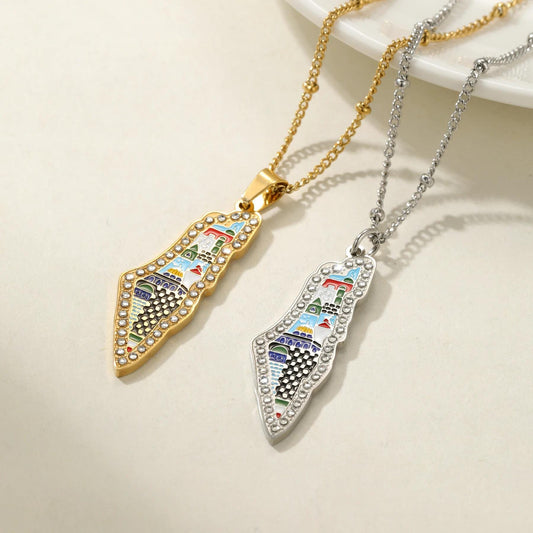 Palestine Map Necklace: Heritage Jewelry, Everyday Wear