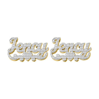 Personalized Name Stud Earrings: Double Plated Waterproof Jewelry