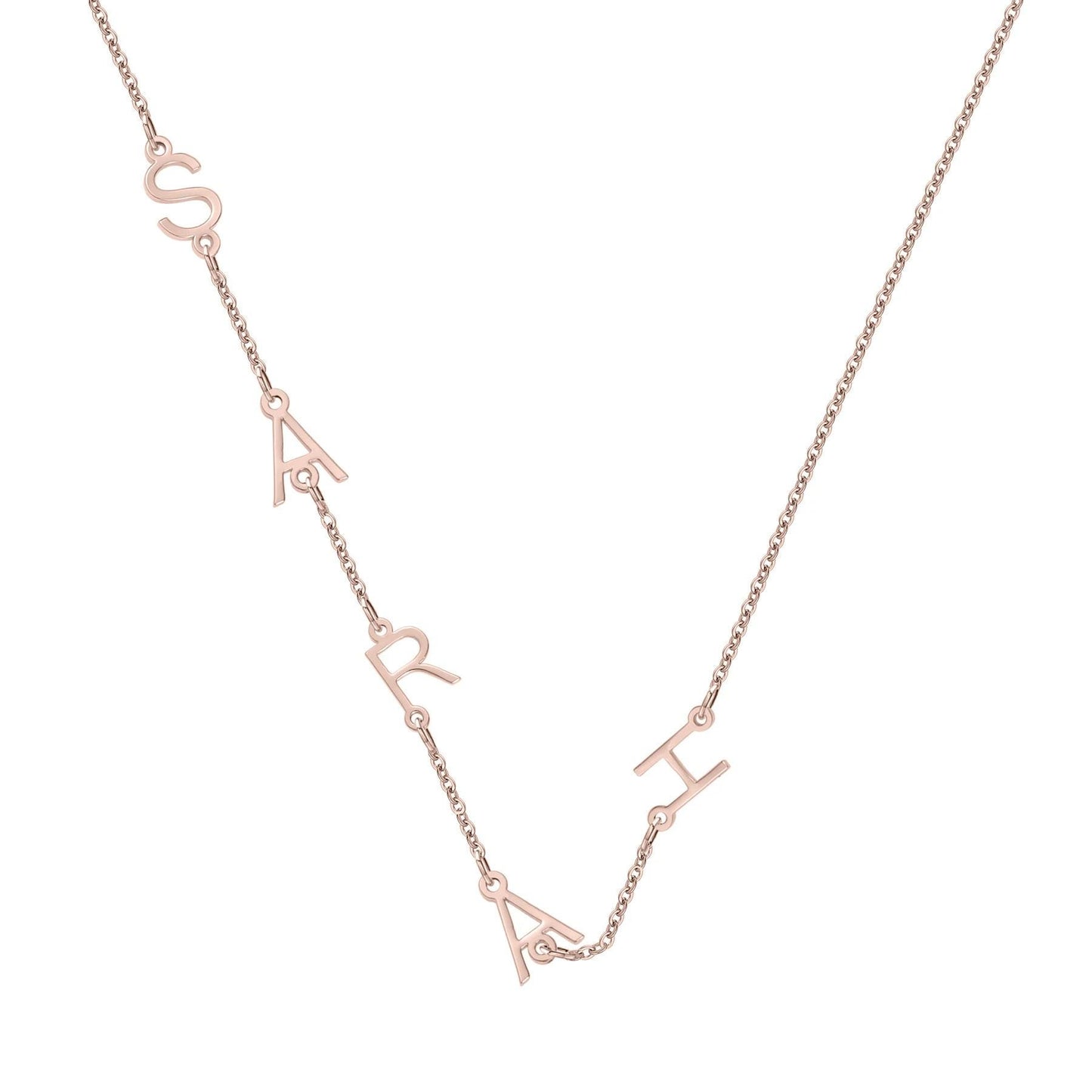 Custom Initial Necklace: Personalized Gold Letter Name Necklace