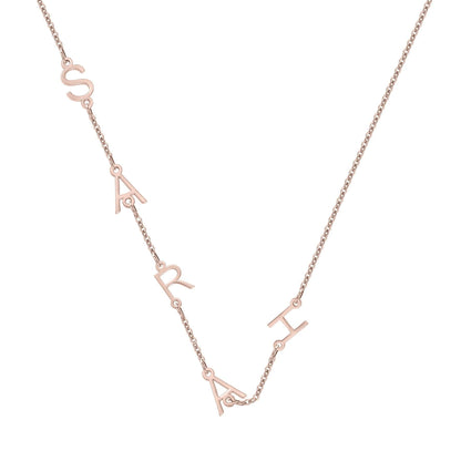 Custom Initial Necklace: Personalized Gold Letter Name Necklace