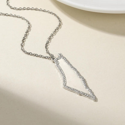 Iced Out Palestine Map Necklace: Symbol of Hope, Support Palestine Jewelry