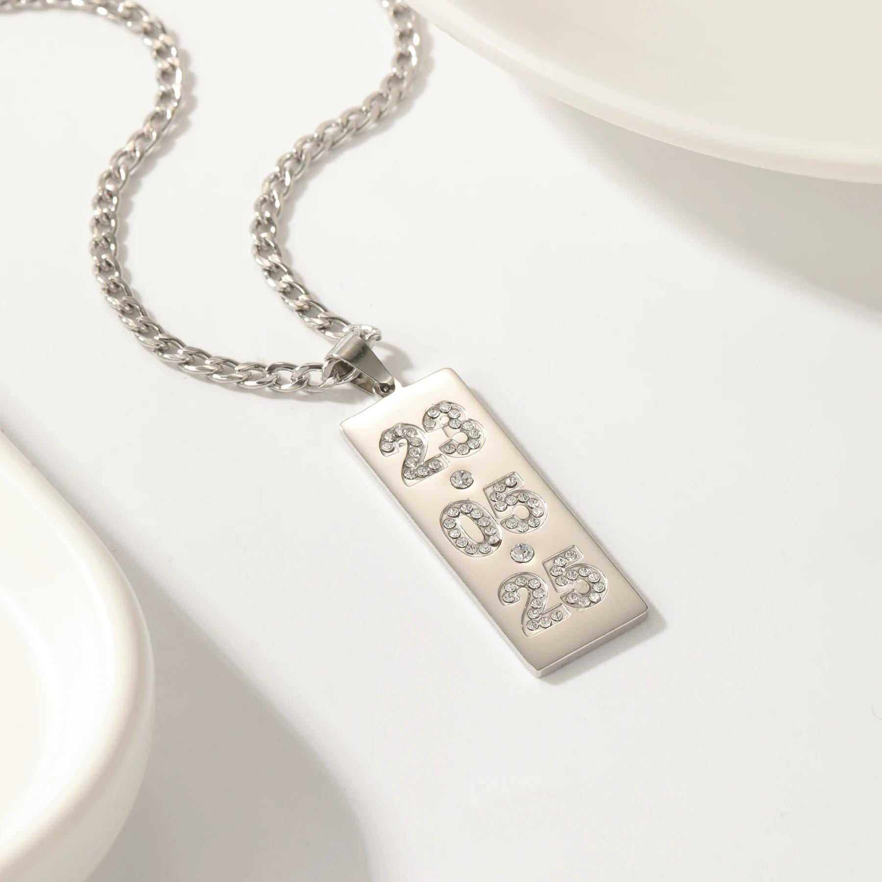 Custom Date Necklace | Birth Year Jewelry | Couples Matching Chains | Anniversary, Birthday, Milestone Gift for Him or Her | Xmas Gift Ideas