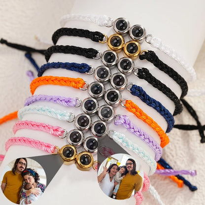 Photo Projection Bracelet: Handwoven Bracelet with Two Hidden Photos