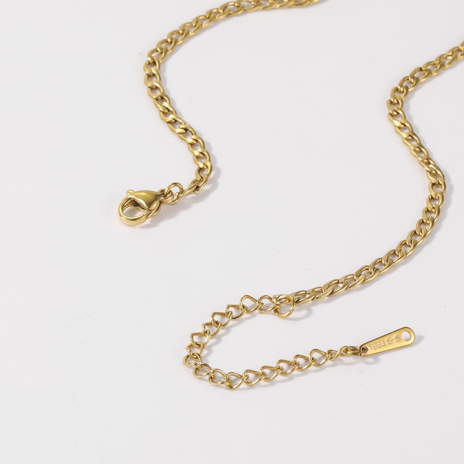 Waterproof Cuban Link Chain: Tarnish Proof Stainless Steel Necklace