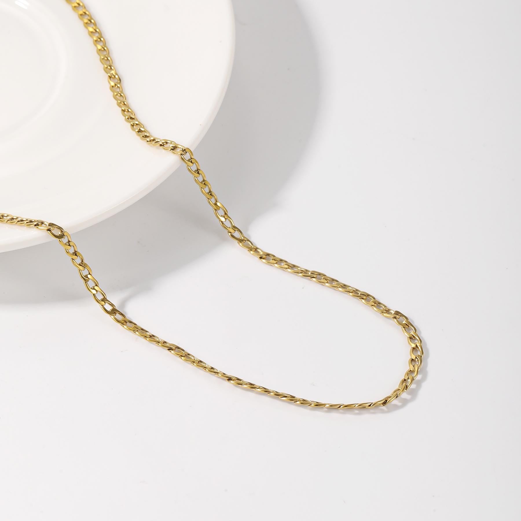 Waterproof Cuban Link Chain: Tarnish Proof Stainless Steel Necklace