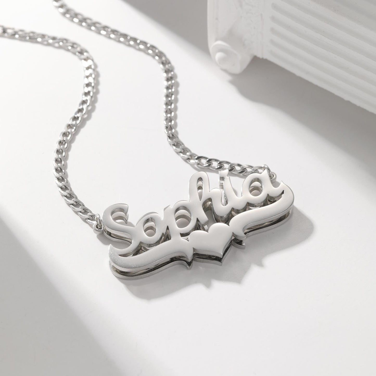 Custom Double Plated Name Necklace: 18K Gold Personalized Jewelry