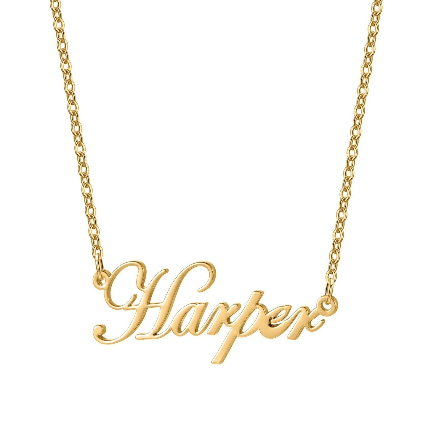 18K Gold Plated Custom Name Necklace: Personalized Waterproof Jewelry