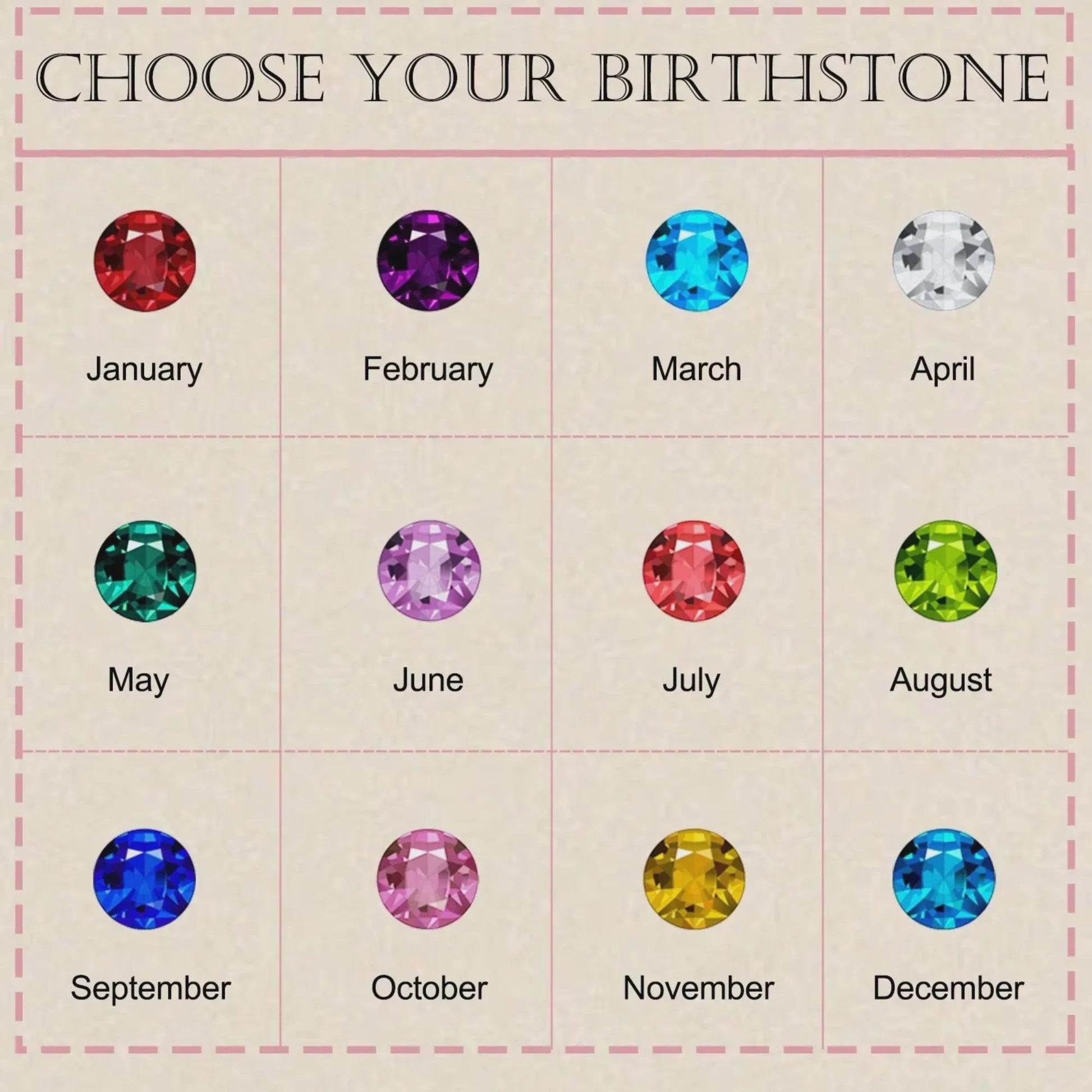 Photo Projection Necklace: Birthstone Sterling Silver Memorial Jewelry