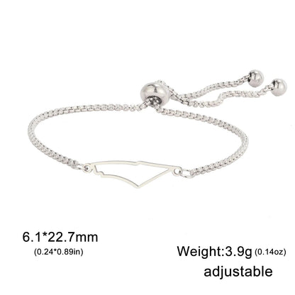 Palestine Map Bracelet: Adjustable Bracelet, Meaningful Gift, Silver or Gold