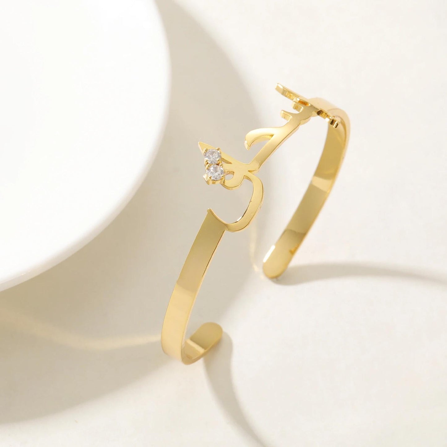 Custom Arabic Name Bangle: Stainless Steel Cuff Bracelet