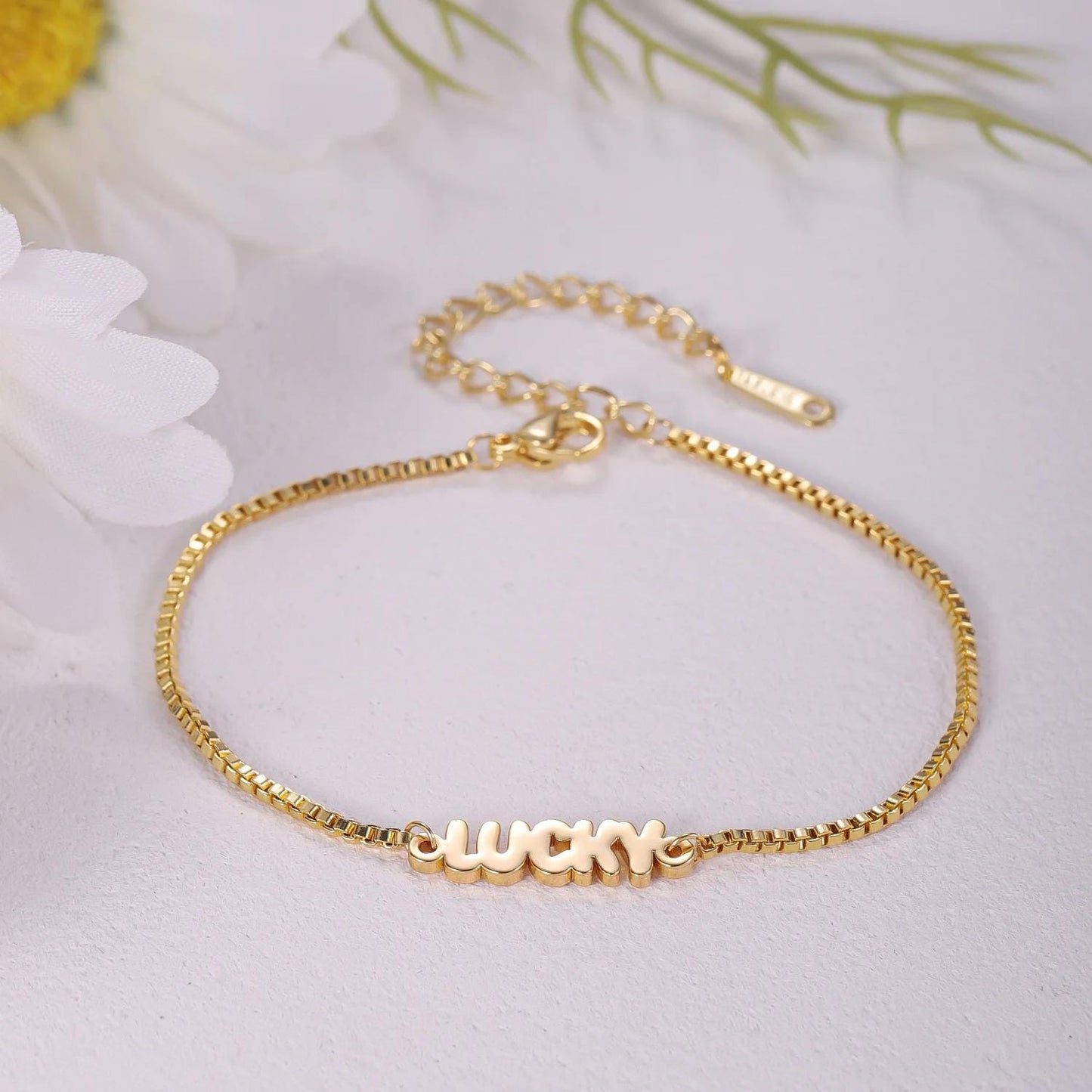 Bubble Name Bracelet: Personalized Bracelet, Waterproof and Tarnish Free