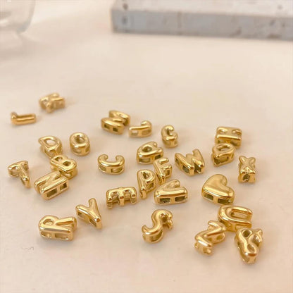Custom Bubble Letter Bracelet: Personalized 3D Charm Jewelry