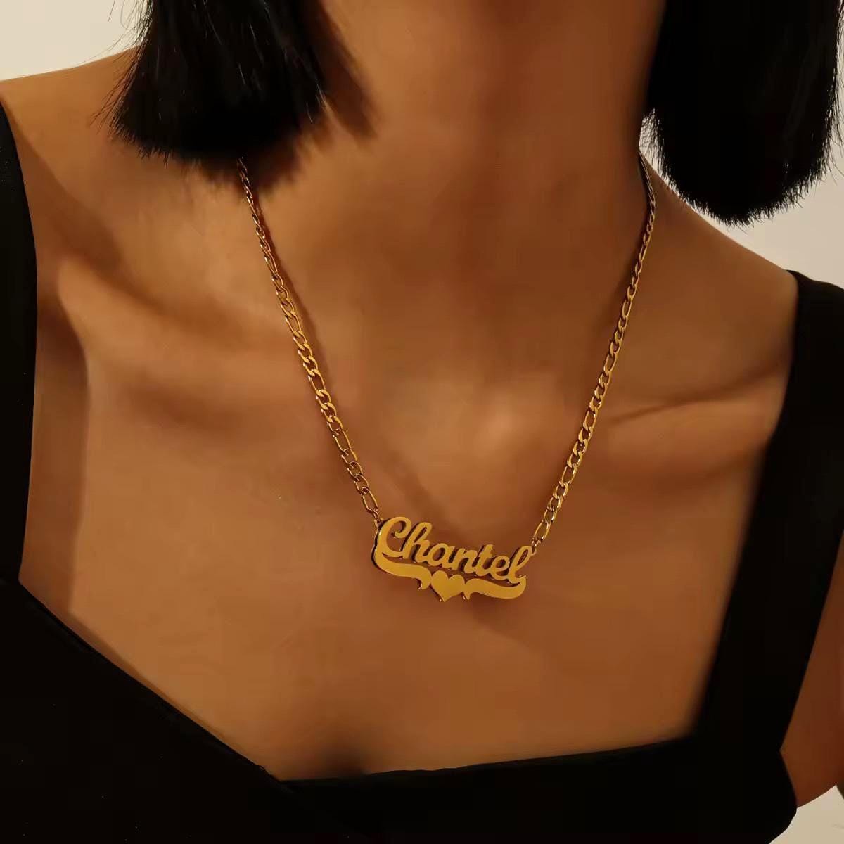 Custom Double Plated Name Necklace: 18K Gold Personalized Jewelry