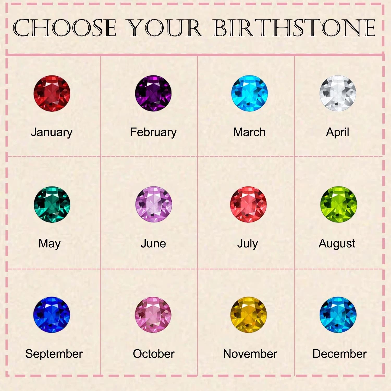 Personalized Birthstone Name Necklace & Heart Earrings Set: 18K Gold Plated