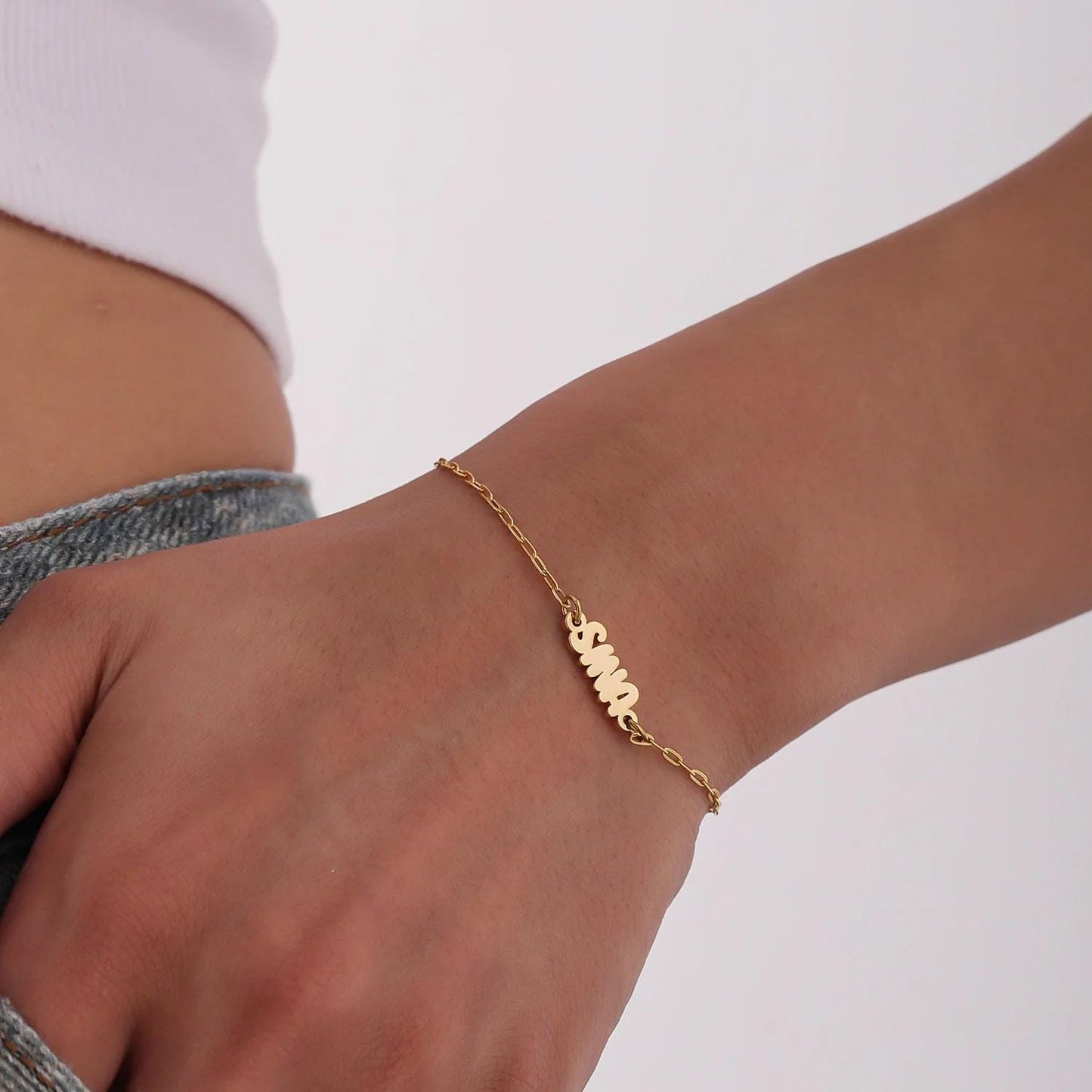 Bubble Name Bracelet: Personalized Bracelet, Waterproof and Tarnish Free