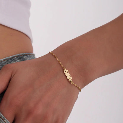 Bubble Name Bracelet: Personalized Bracelet, Waterproof and Tarnish Free