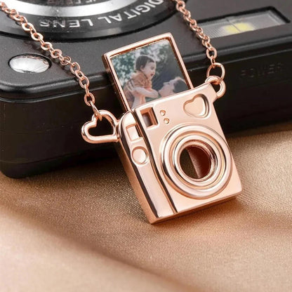 Camera Photo Locket Necklace: Personalized Picture Pendant, Stainless Steel Jewelry Gift for Her